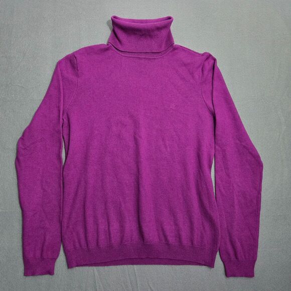 Lauren Ralph Lauren Sweaters - Lauren Ralph Lauren Women S Silk Blend Purple Turtleneck Pullover Sweater